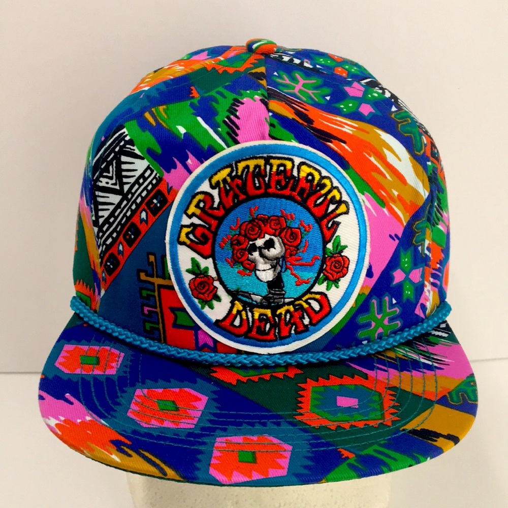 Vtg 90s Grateful Dead Psychedelic SnapBack Hat